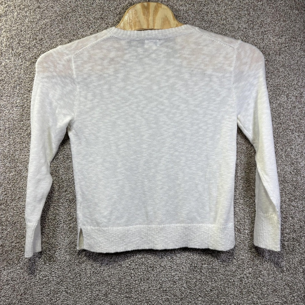 NWT J Crew Sweater Womens Small White Lightweight Open Knit‎ Sheer Pullover - Picture 7 of 7